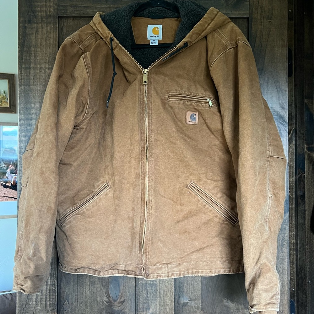 Carhartt Tan Sherpa-Lined Jacket
